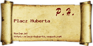 Placz Huberta névjegykártya